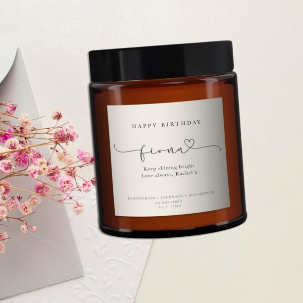 Personalised Birthday Aromatherapy Candle Gift