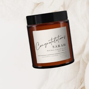 Congratulations Personalised Aromatherapy Candle Gift - Image 4
