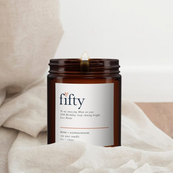 50th Birthday Candle gift