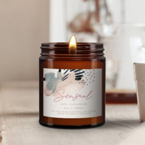 'Sensual' Rose + Sandalwood Aromatherapy candle - Image 3