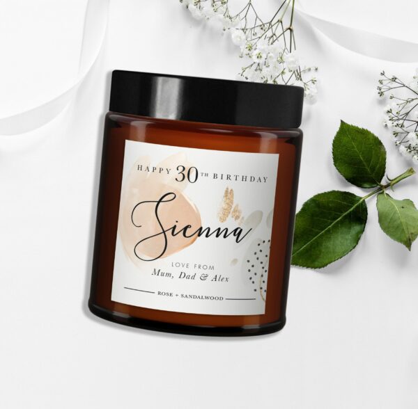 Personalised 30th Birthday Candle