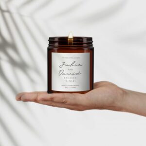 Personalised Engagement Pure Essential Oil Soy Wax Candle - Image 3