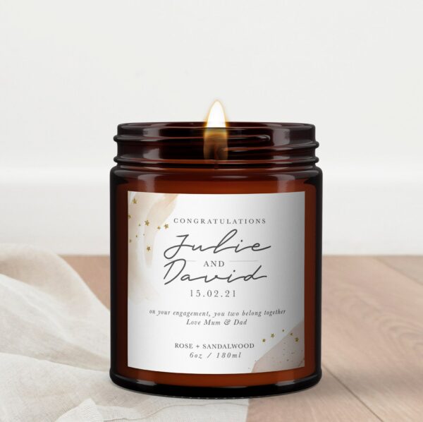 Personalised Engagement Pure Essential Oil Soy Wax Candle