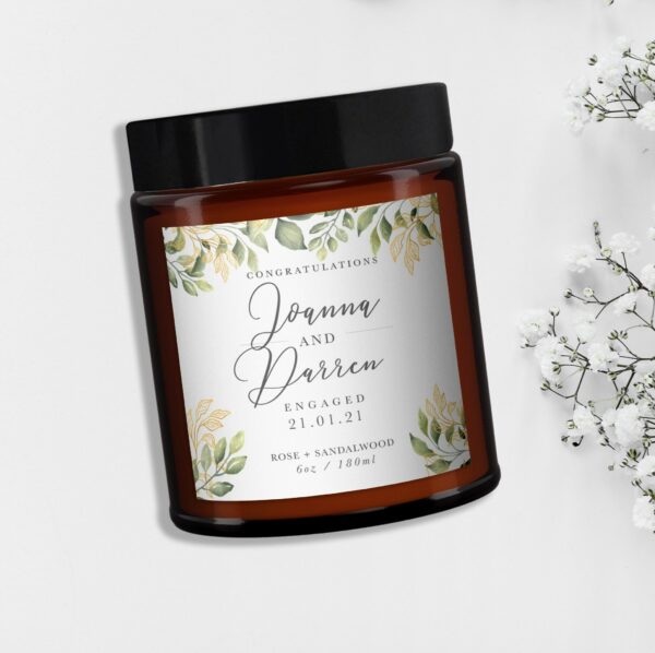 Personalised Engagement Pure Essential Oil Soy Wax Candle