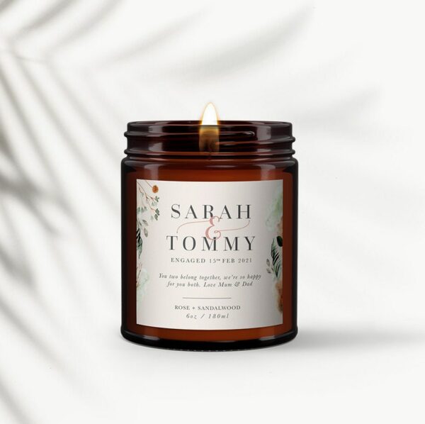 Personalised Engagement Pure Essential Oil Soy Wax Candle