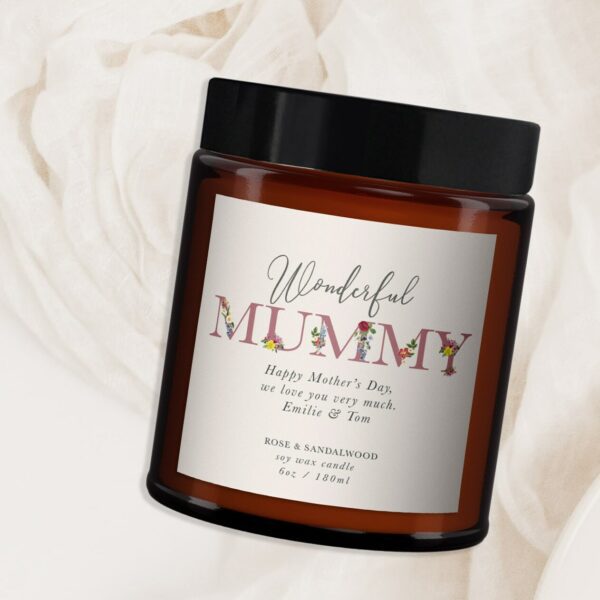 Wonderful Mummy Personalised Candle