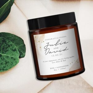 Personalised Engagement Pure Essential Oil Soy Wax Candle - Image 3