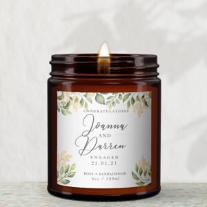 Personalised Engagement Pure Essential Oil Soy Wax Candle - Image 3