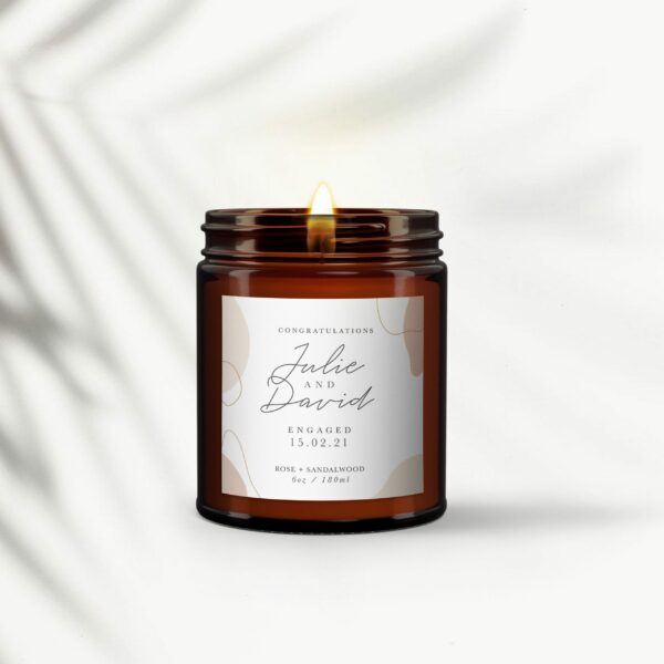 Personalised Engagement Pure Essential Oil Soy Wax Candle