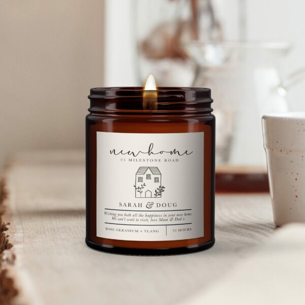 New Home Personalised Candle