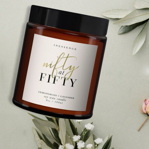 Nifty at Fifty 50th Birthday candle gift