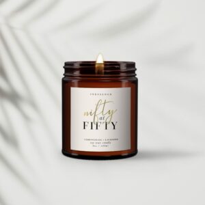 Nifty at Fifty 50th Birthday candle gift - Image 3