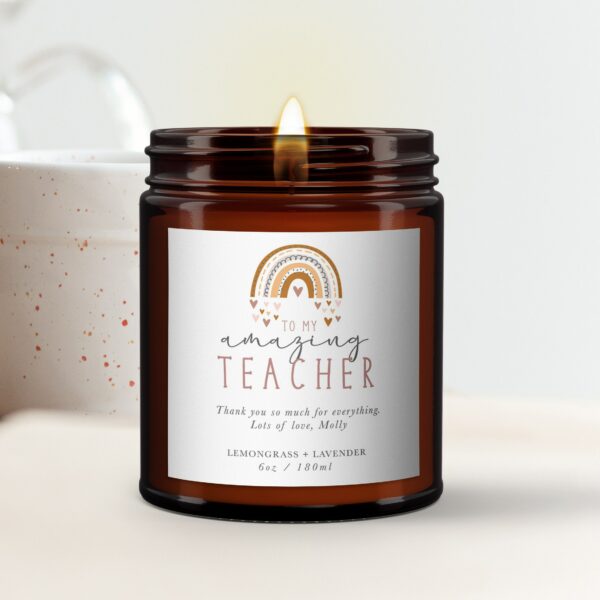Amazing Teacher Personalised Candle