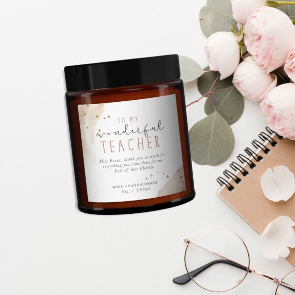 Wonderful Teacher Personalised Candle