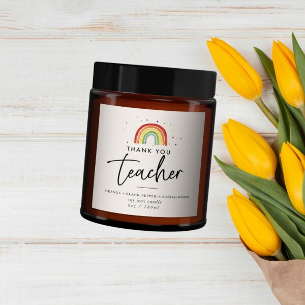 Thank You Teacher Personalised Candle