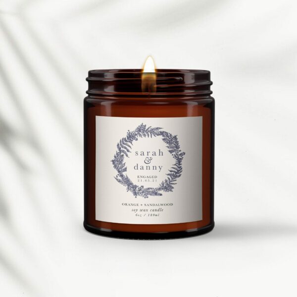 Personalised Engagement Pure Essential Oil Soy Wax Candle