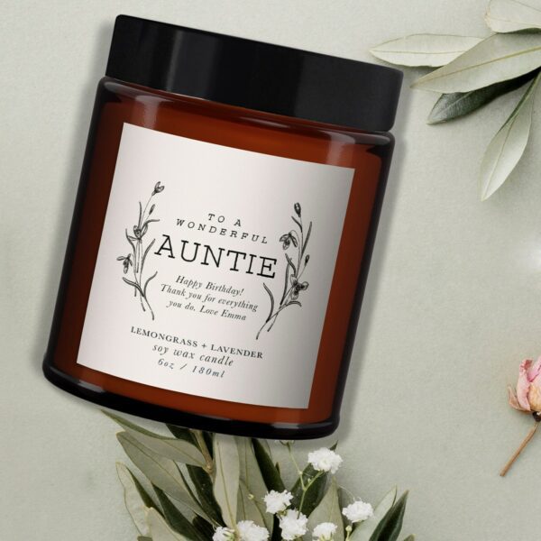 Wonderful Auntie Personalised Candle