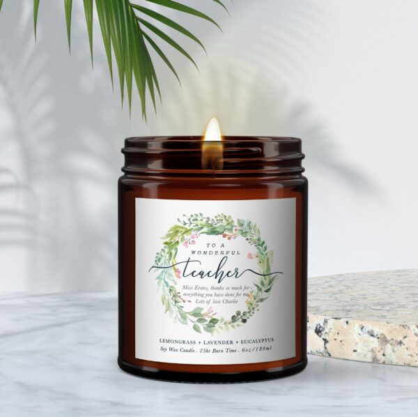 Wonderful Teacher Personalised Candle
