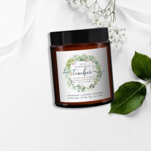 Wonderful Teacher Personalised Candle - Image 3