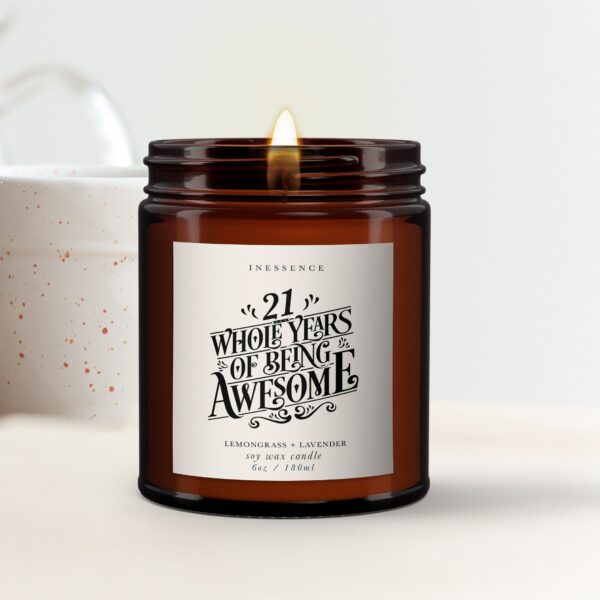 21st Birthday gift pure essential oil candle