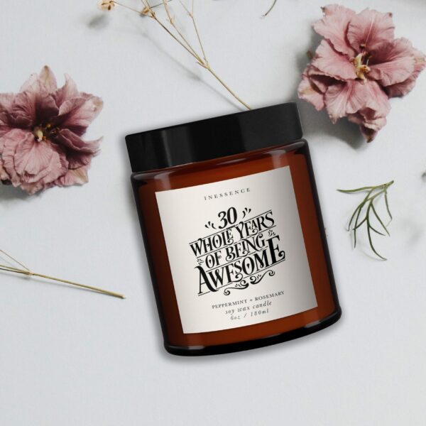 30th Birthday or ANY AGE essential oil candle GIFT