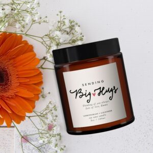 Sending Big Hugs Personalised Candle - Image 3