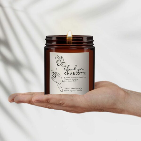 Personalised Thank You Candle