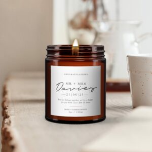 Wedding Gift Personalised Candle - Image 3