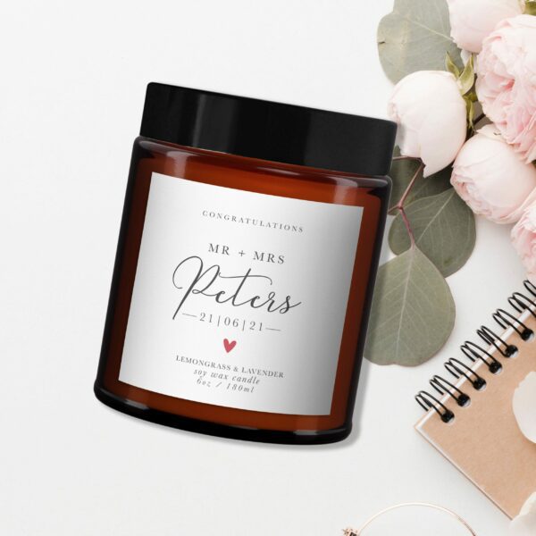 Wedding Gift Personalised Candle