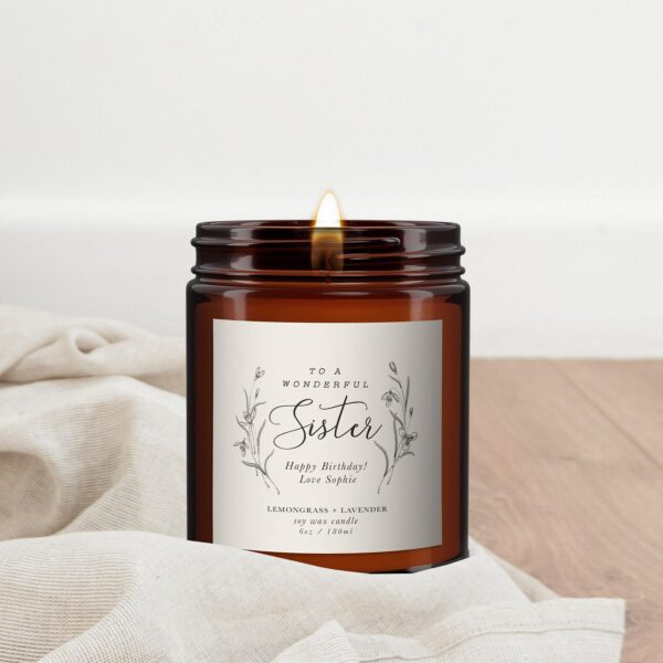 Sister Personalised Candle Gift