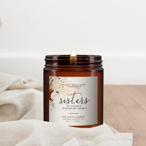 Sisters by Chance, Friends By choice Candle gift - Image 3