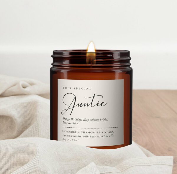 Special Auntie Personalised Candle