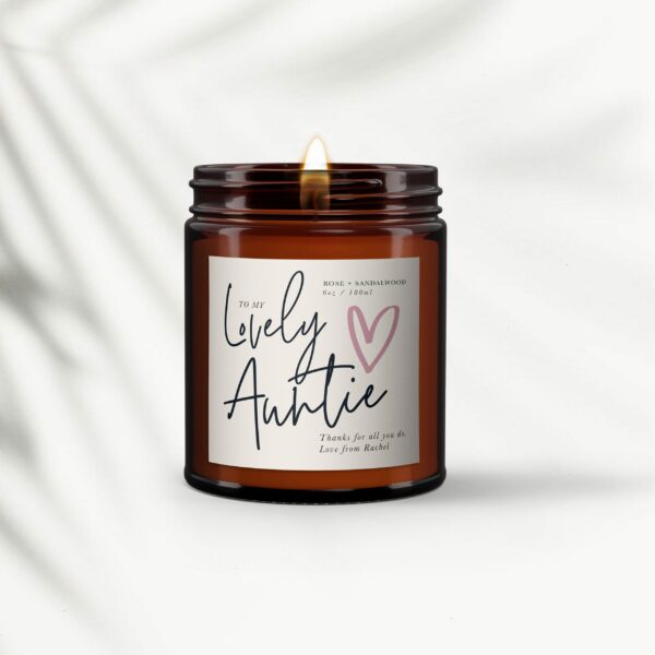 Lovely Auntie Personalised Candle