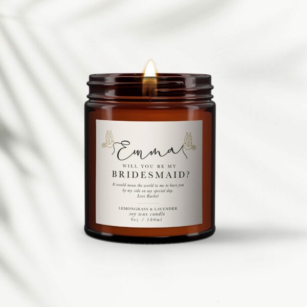 Will You Be My Bridesmaid Personalised Candle