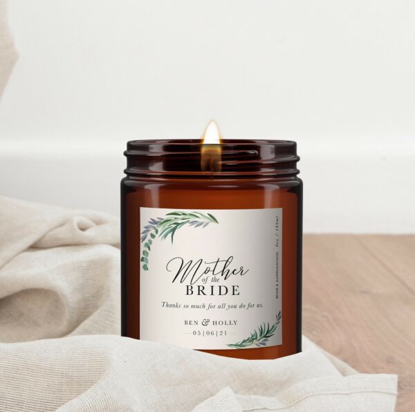 Mother of the Bride Personalised Candle
