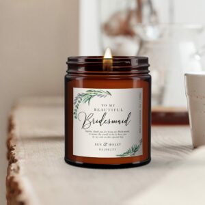 Beautiful Bridesmaid Personalised Candle - Image 3