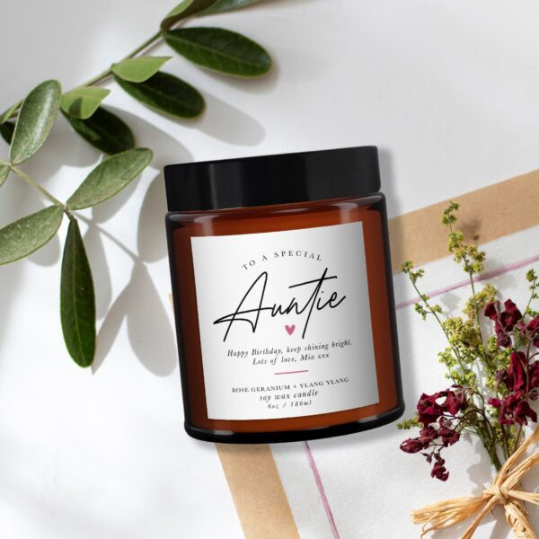 Special Auntie Personalised Candle