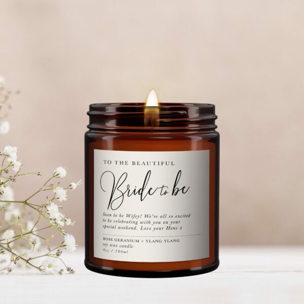 Bride to be Personalised Candle Gift