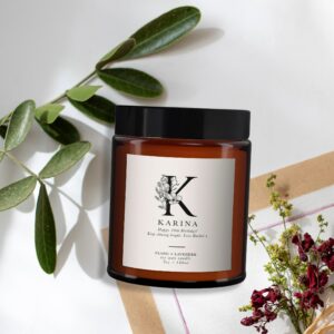 Personalised Initial Botanical Candle - Image 4