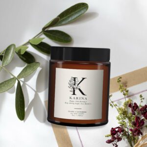 Personalised Initial Botanical Candle - Image 5