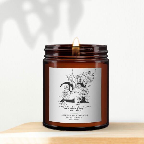 21st Personalised Botanical Candle