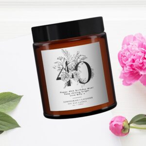 40th Personalised Botanical Candle - Image 4