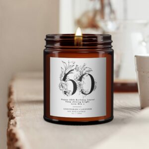60th Personalised Botanical Candle - Image 3