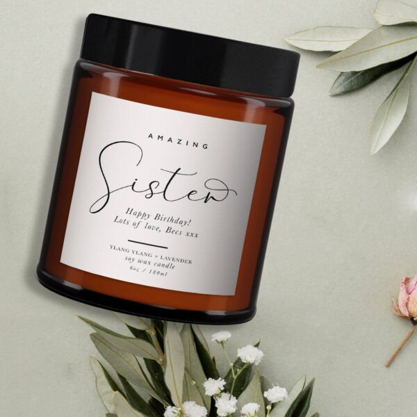 Sister Personalised Candle Gift