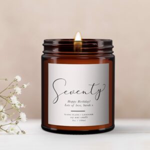 70th Personalised Botanical Candle - Image 3