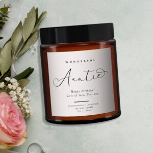 Wonderful Auntie Personalised Candle - Image 3