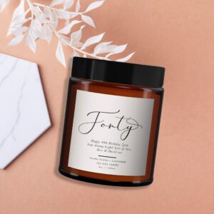 40th Personalised Aromatherapy Candle gift - Image 3