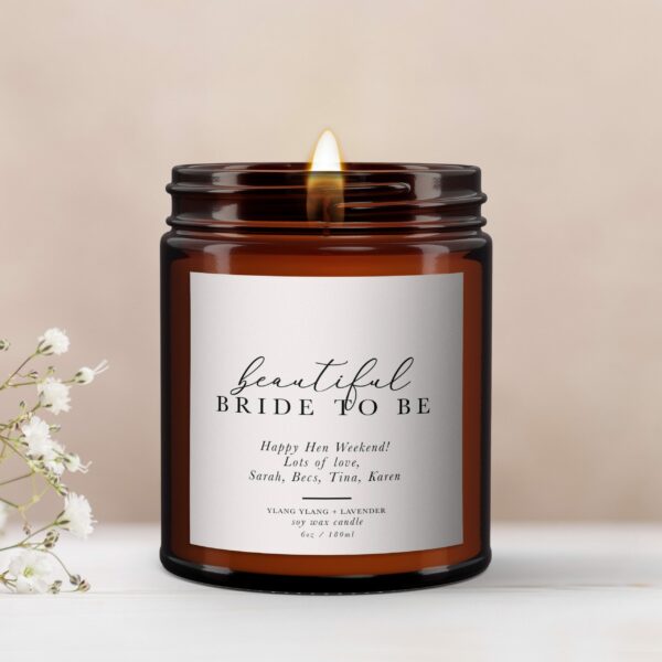 Bride to be Personalised Candle Gift