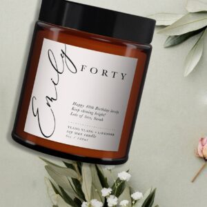 40th Personalised Aromatherapy Candle gift - Image 3