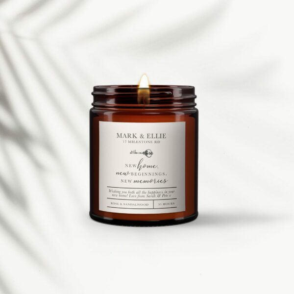 New Home Personalised Candle